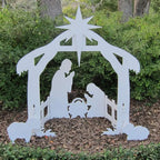 Outdoor Nativity Set with Figures, Weather Resistant, Two Sizes