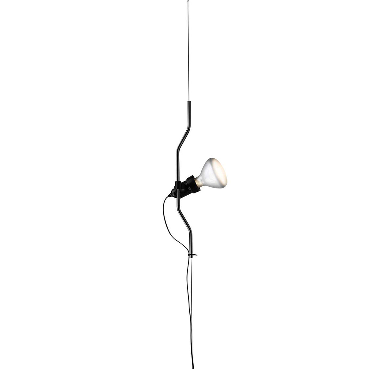 Height-Adjustable Cable Pendant Light with Metal Tube Shade