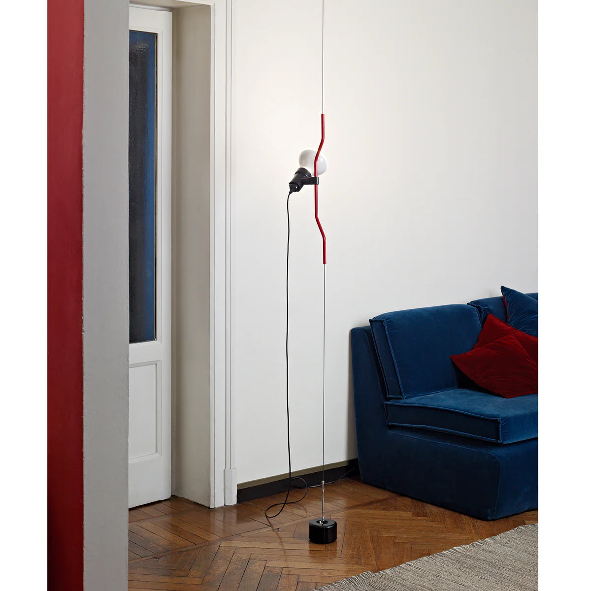 Height-Adjustable Cable Pendant Light with Metal Tube Shade