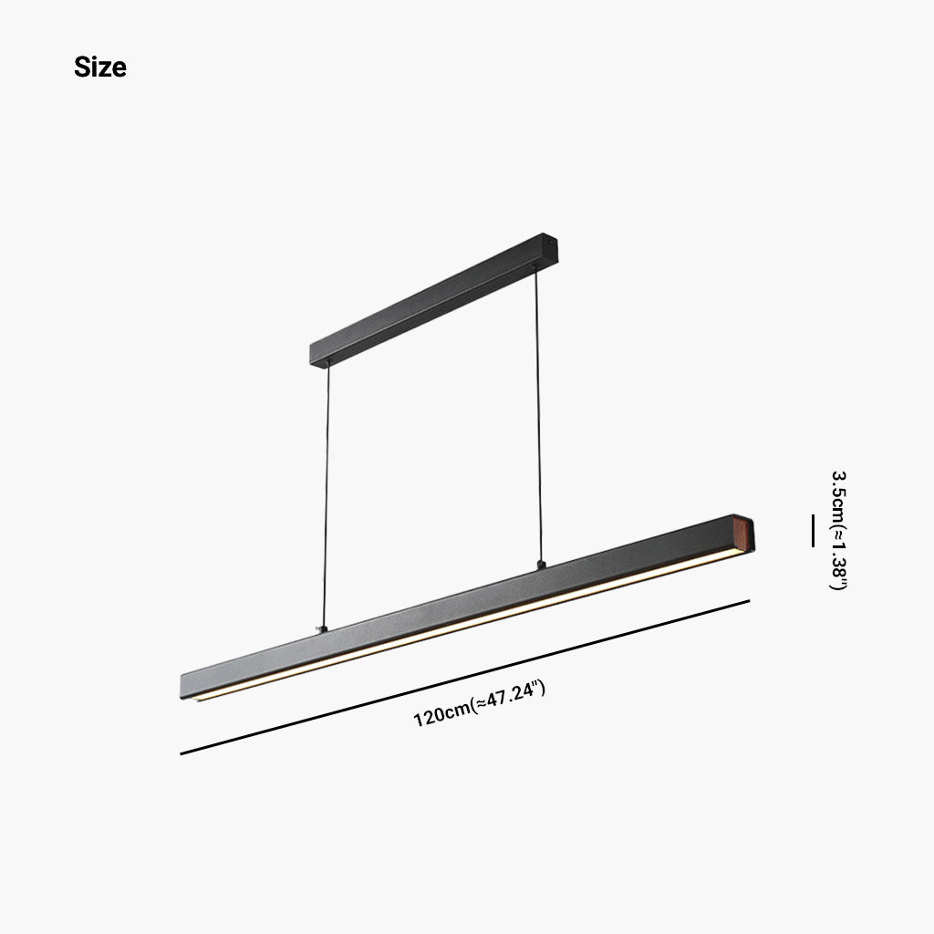 Linear LED Pendant Light, Dimmable Aluminium, 80-200cm