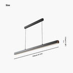Linear LED Pendant Light, Dimmable Aluminium, 80-200cm