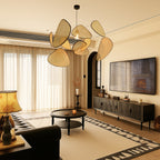 Woven Rattan Pendant Light, LED 3000K, 80 to 120 cm