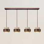 Travertine Stone Pendant Light, 1 to 4 Lights, Warm Glow