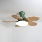 Kids Ceiling Fan with LED Light and Colourful Blades, Remote