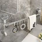 Extendable Towel Rail with Suction Cups, 60-120 cm