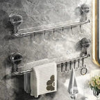 Extendable Towel Rail with Suction Cups, 60-120 cm