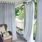 Waterproof Outdoor Curtain Panel with Tab Top, UV Resistant
