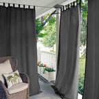 Waterproof Outdoor Curtain Panel with Tab Top, UV Resistant