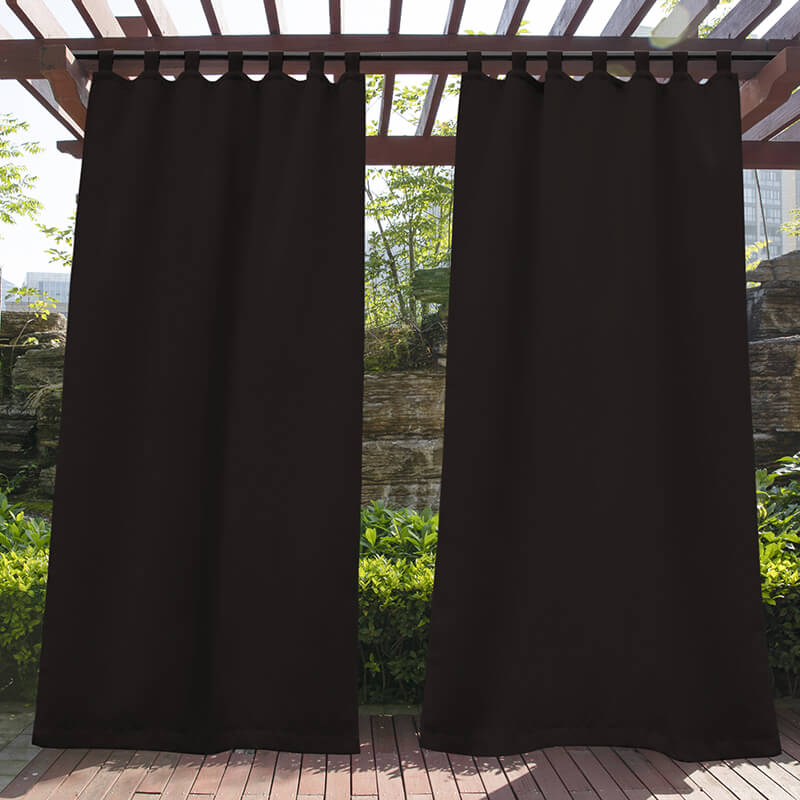 Waterproof Outdoor Curtain Panel with Tab Top, UV Resistant