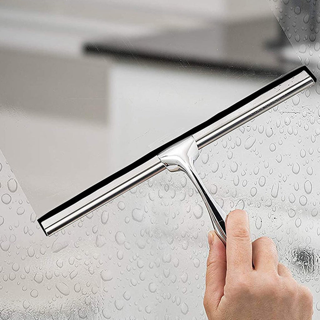 Stainless Steel Shower Squeegee with No-Drill Hanger