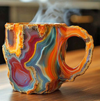 Gemstone-Effect Ceramic Mug, 200 ml, Hand Finished