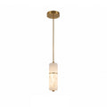 Brass and Alabaster-Style Chandelier, LED, 1 to 15 Lights