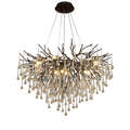 Black Raindrop Crystal Chandelier, 60 x 45cm, Warm White LED