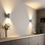 Adjustable Aluminium LED Up Down Wall Light, 3000K Warm White