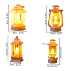 Mini Retro LED Night Light, 4-Pack for Dolls House Scenes