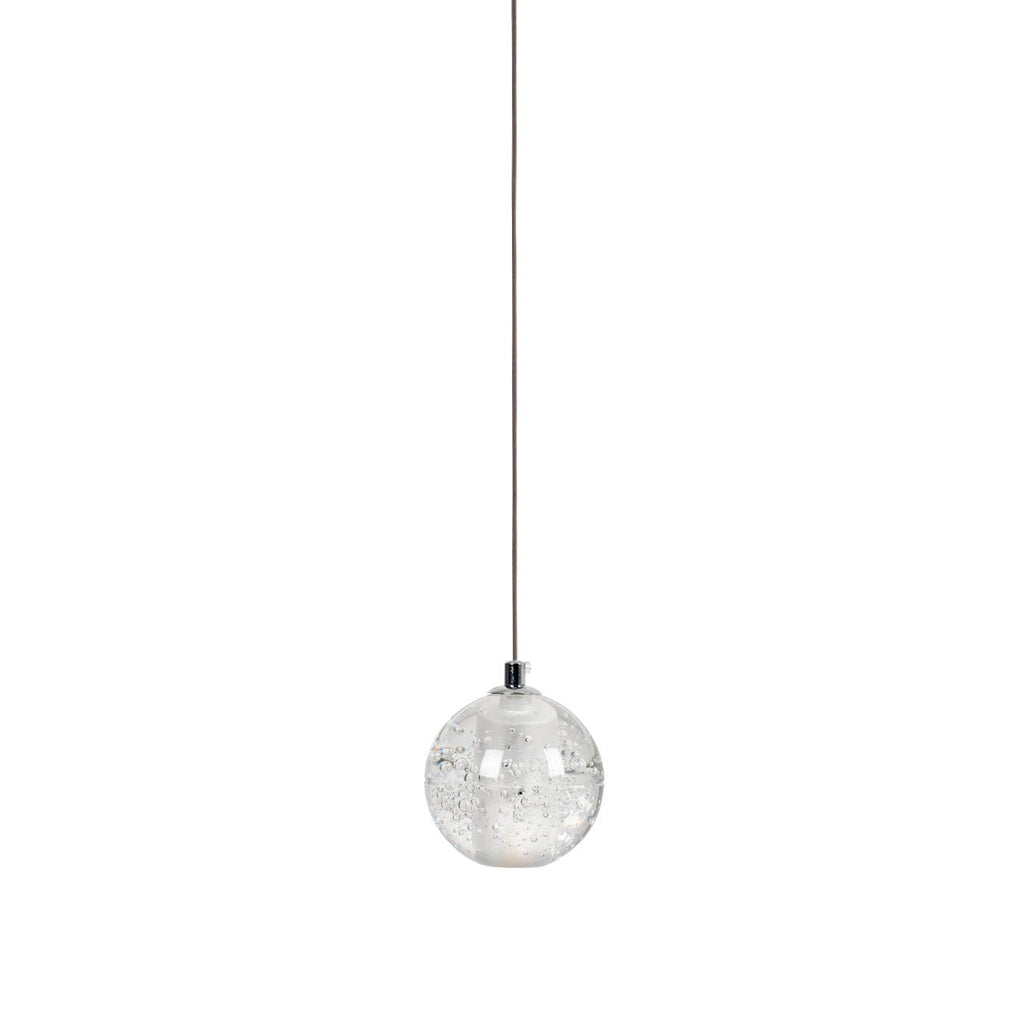 Crystal Globe Cluster Chandelier, Chrome, 1 to 50 Lights