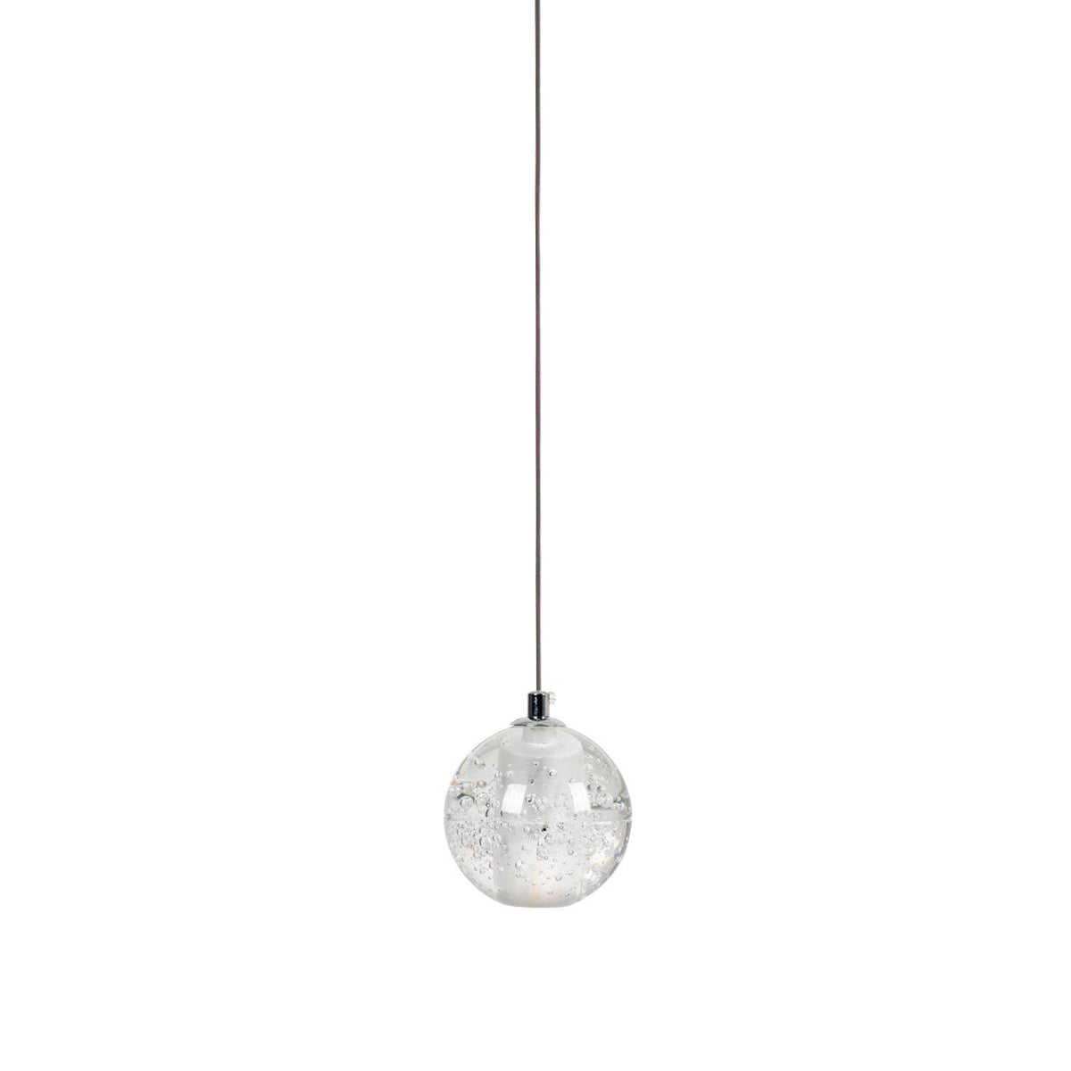 Crystal Globe Cluster Chandelier, Chrome, 1 to 50 Lights