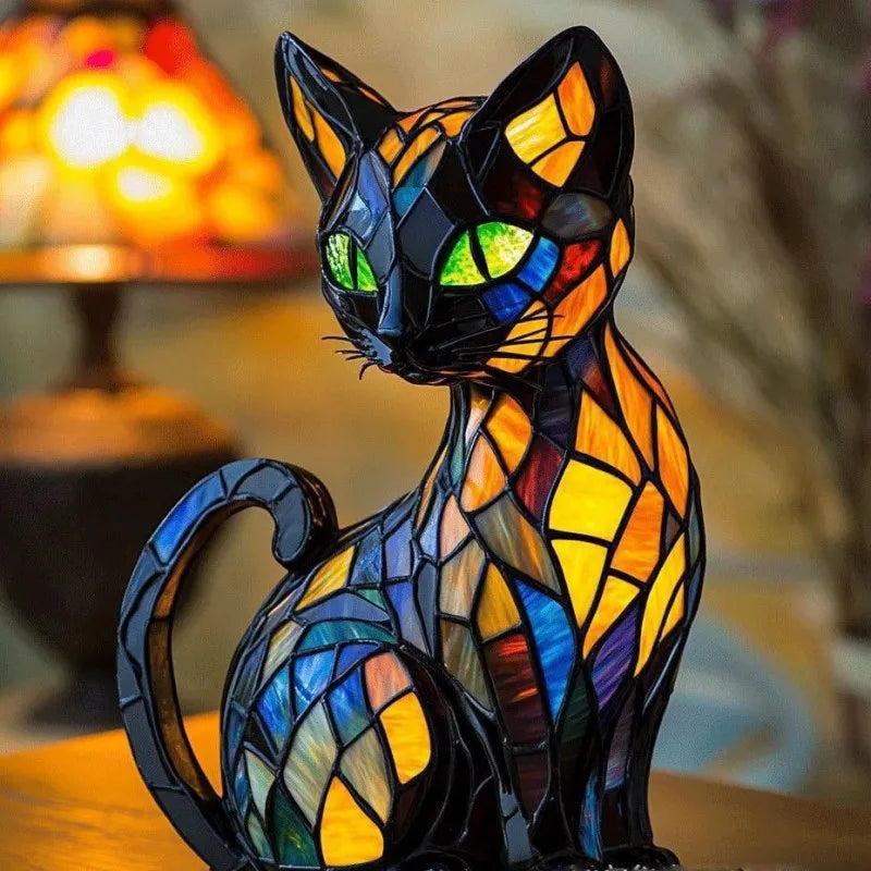 LED Cat Figure Light, Warm White, USB or Battery