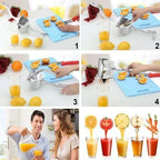 Hand-Held Citrus Press with Ergonomic Grip for Lemons and Oranges