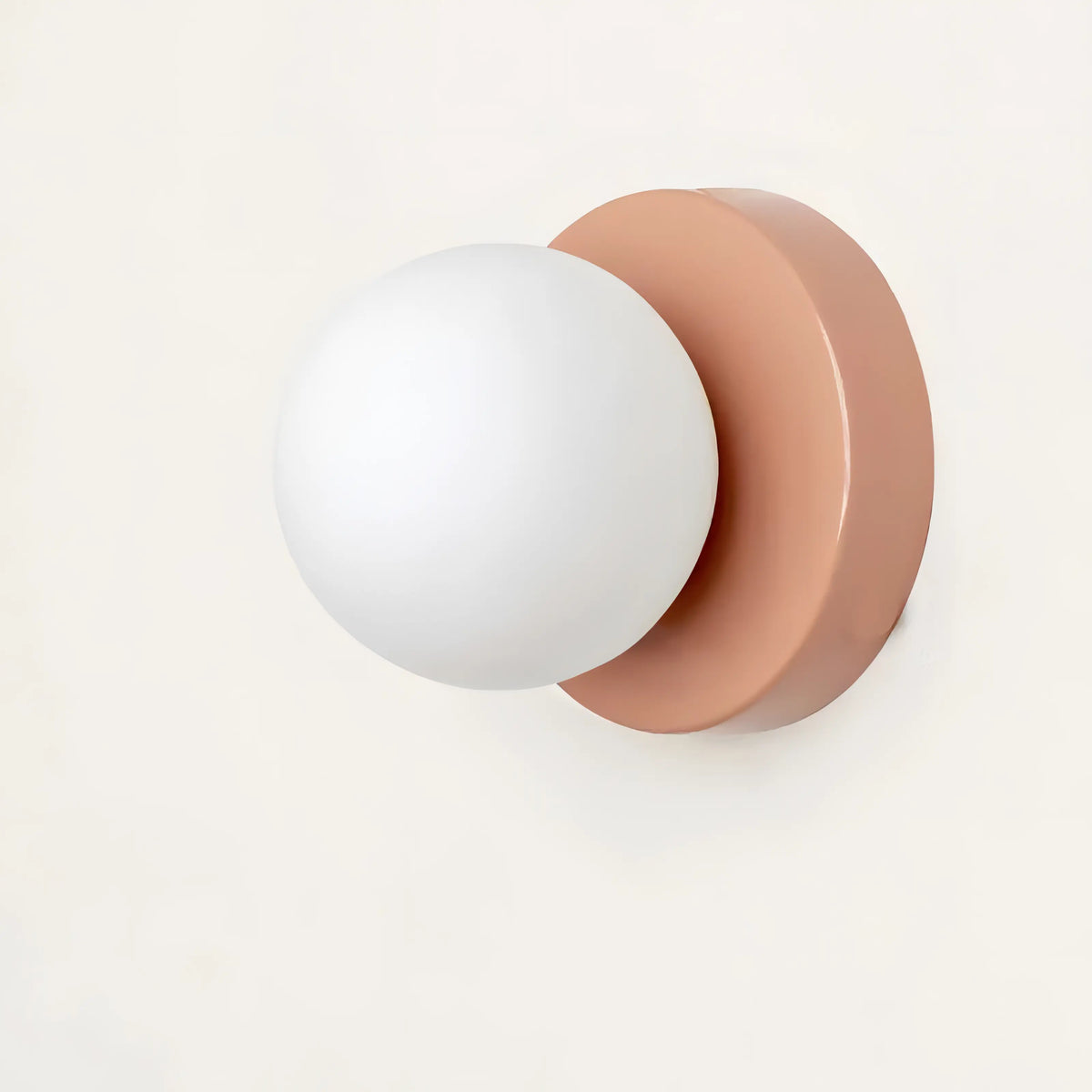 Scandi Wall Light with Round White Glass Shade, G9, 10 or 12 cm