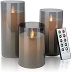 Flameless LED Candles Set of 3 with Timer and Remote Control