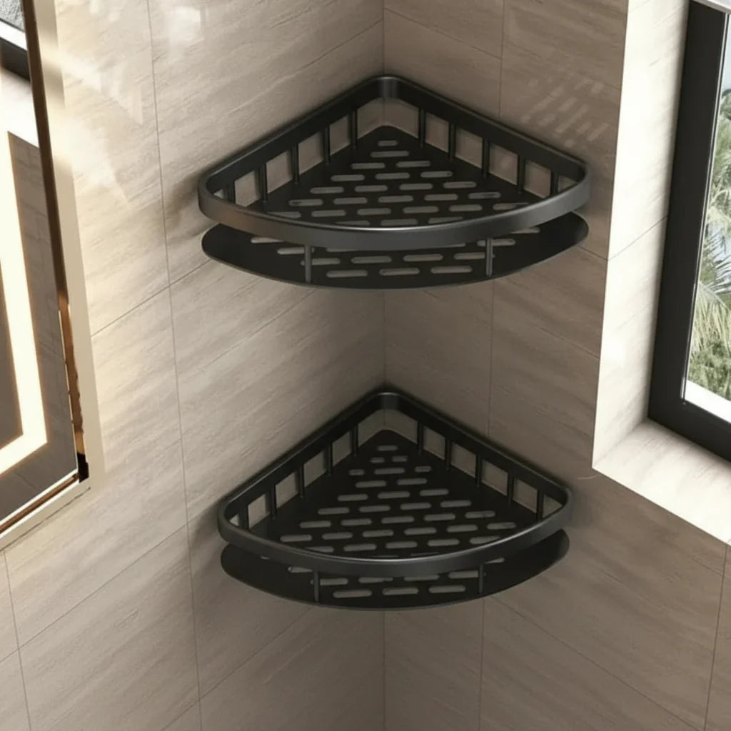 Self-Adhesive Bathroom Shelf, No Drilling, ABS and Stainless Steel