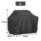 Waterproof BBQ Cover with Drawstring, UV-Resistant, 3 Sizes