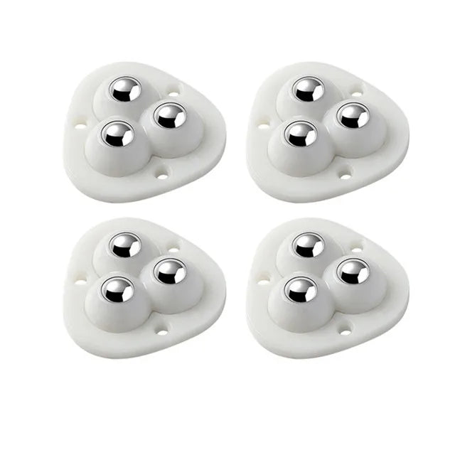 Self-Adhesive Furniture Castors, No Drilling, Set of 4, 100 kg