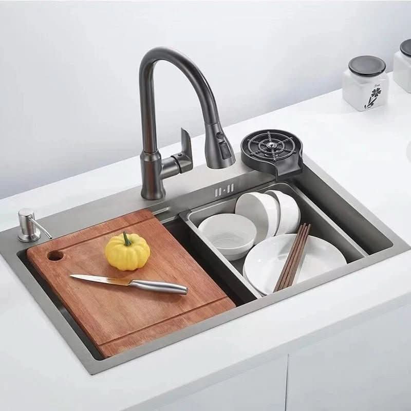 Pull-Out Kitchen Tap with Spray Head, 360 Degree Swivel