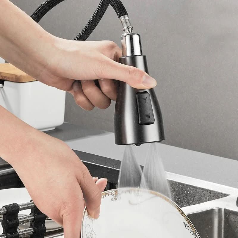 Pull-Out Kitchen Tap with Spray Head, 360 Degree Swivel