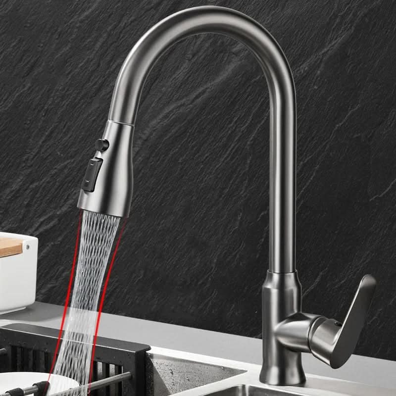 Pull-Out Kitchen Tap with Spray Head, 360 Degree Swivel