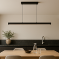 Linear LED Pendant Light, Wood Effect and Iron, 3000K