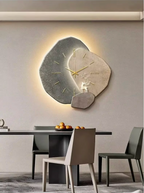 Wooden Wall Clock with LED Backlight, Silent Quartz