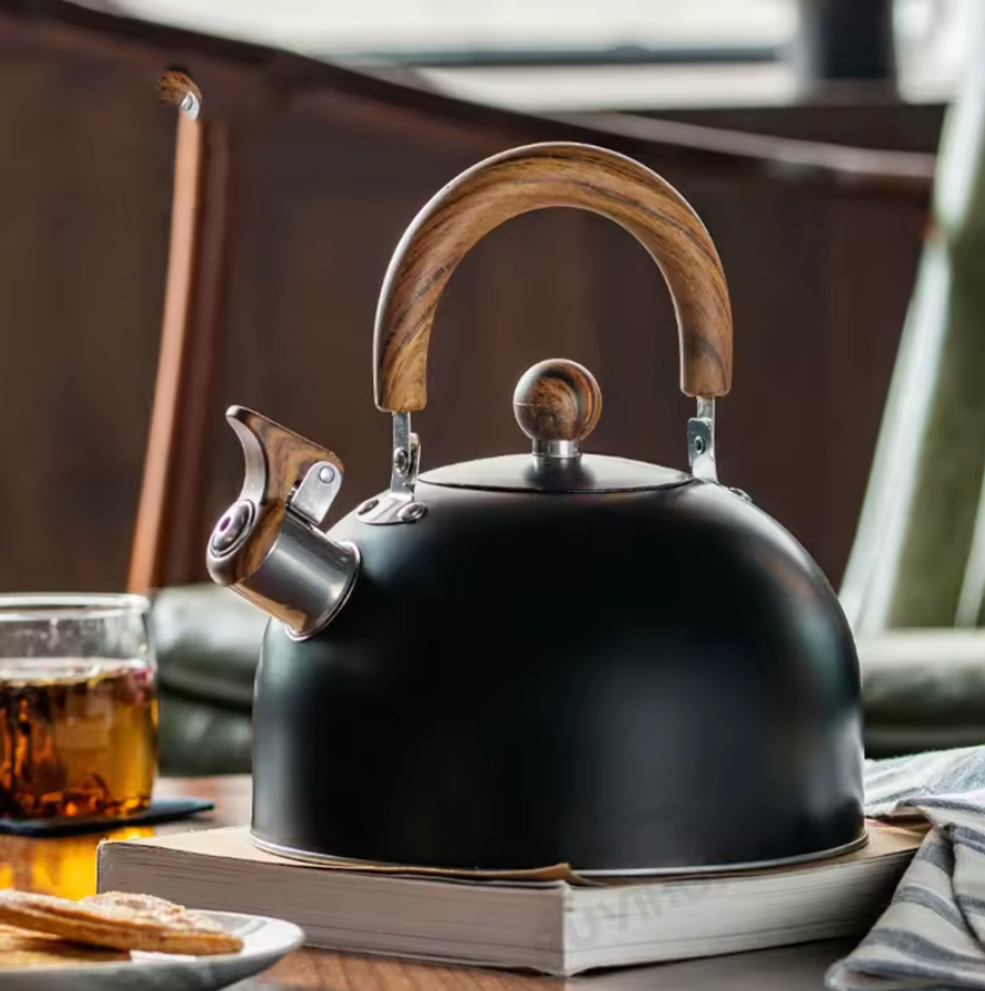Stainless Steel Whistling Kettle 3L with Folding Handle