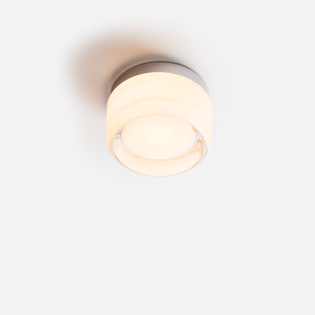Compact LED Wall Light, Dimple Acrylic and Aluminium, 13.5 cm