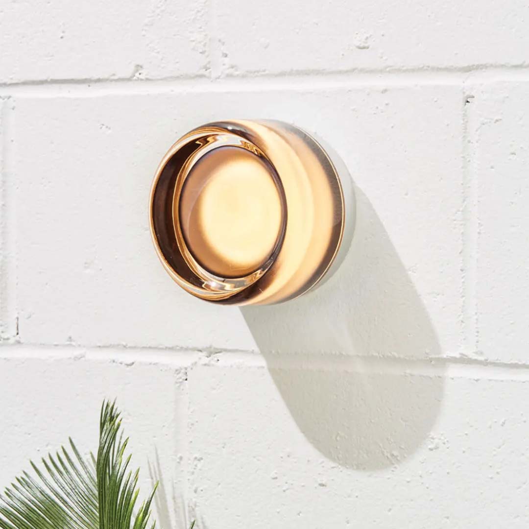 Compact LED Wall Light, Dimple Acrylic and Aluminium, 13.5 cm