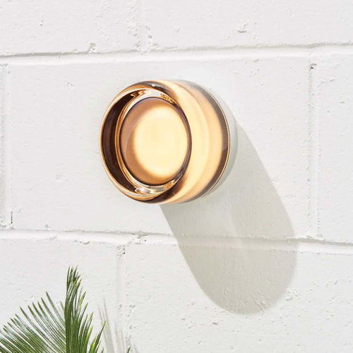 Compact LED Wall Light, Dimple Acrylic and Aluminium, 13.5 cm
