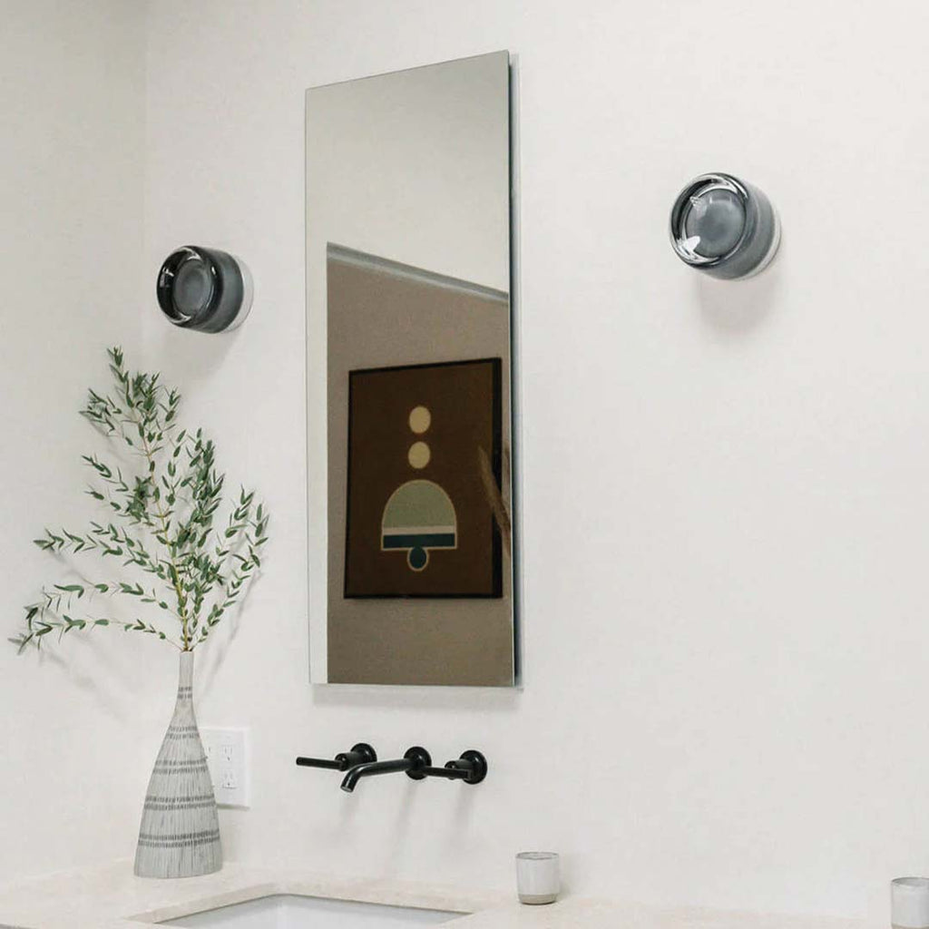 Compact LED Wall Light, Dimple Acrylic and Aluminium, 13.5 cm