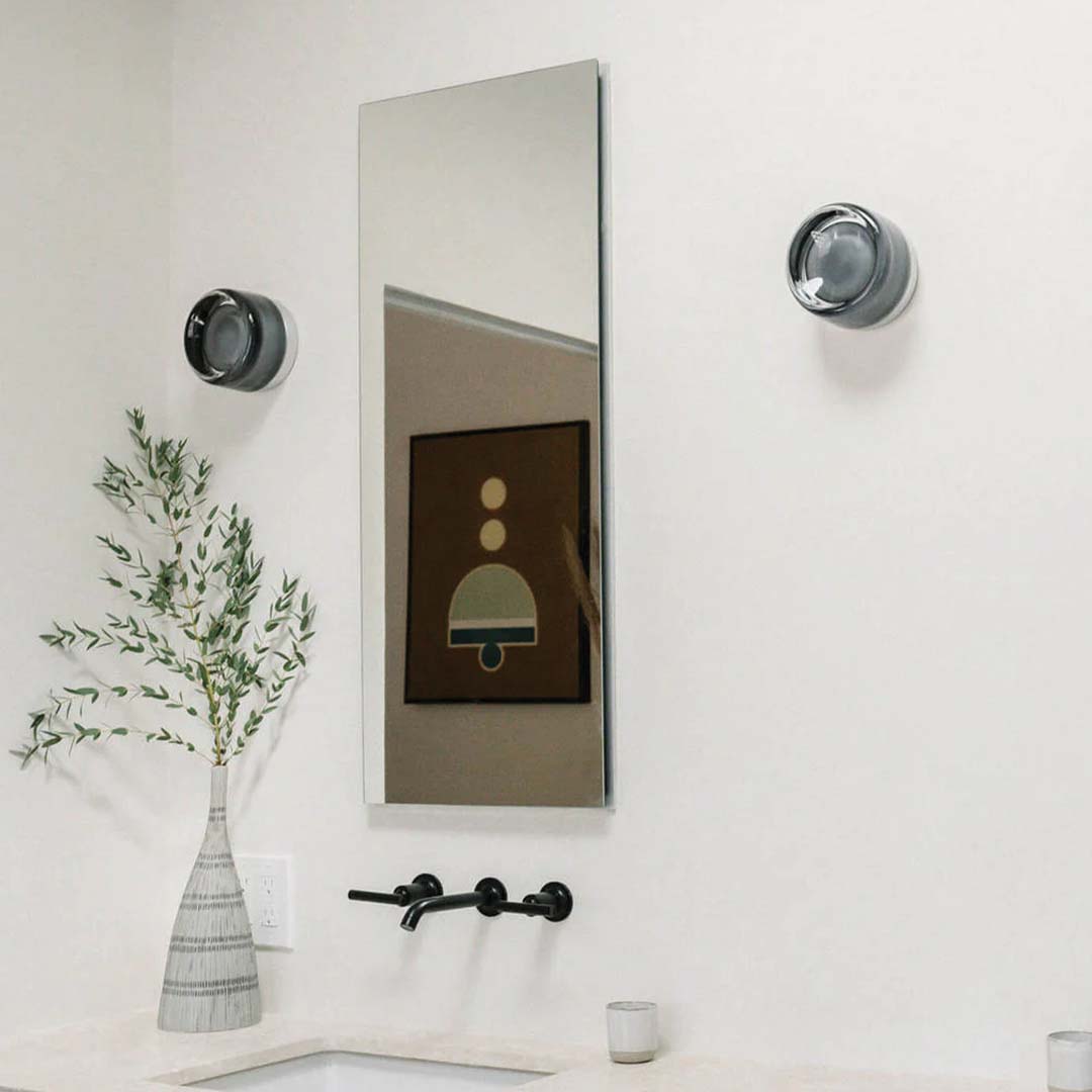 Compact LED Wall Light, Dimple Acrylic and Aluminium, 13.5 cm