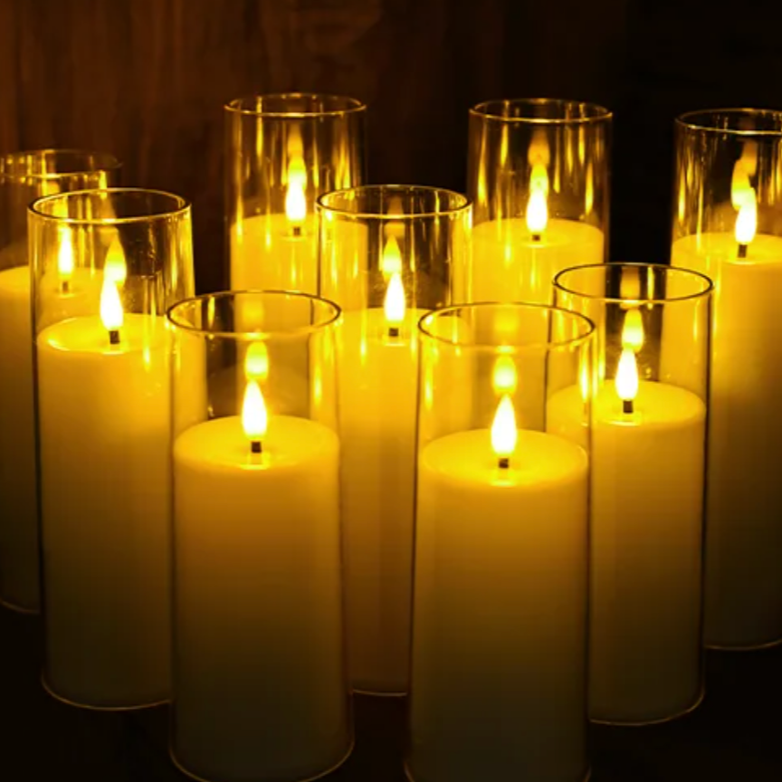 Flameless LED Candles, Set of 9 with Remote and Timer