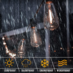 Outdoor Festoon Lights, 10 m with 15 Shatterproof Bulbs, IP44