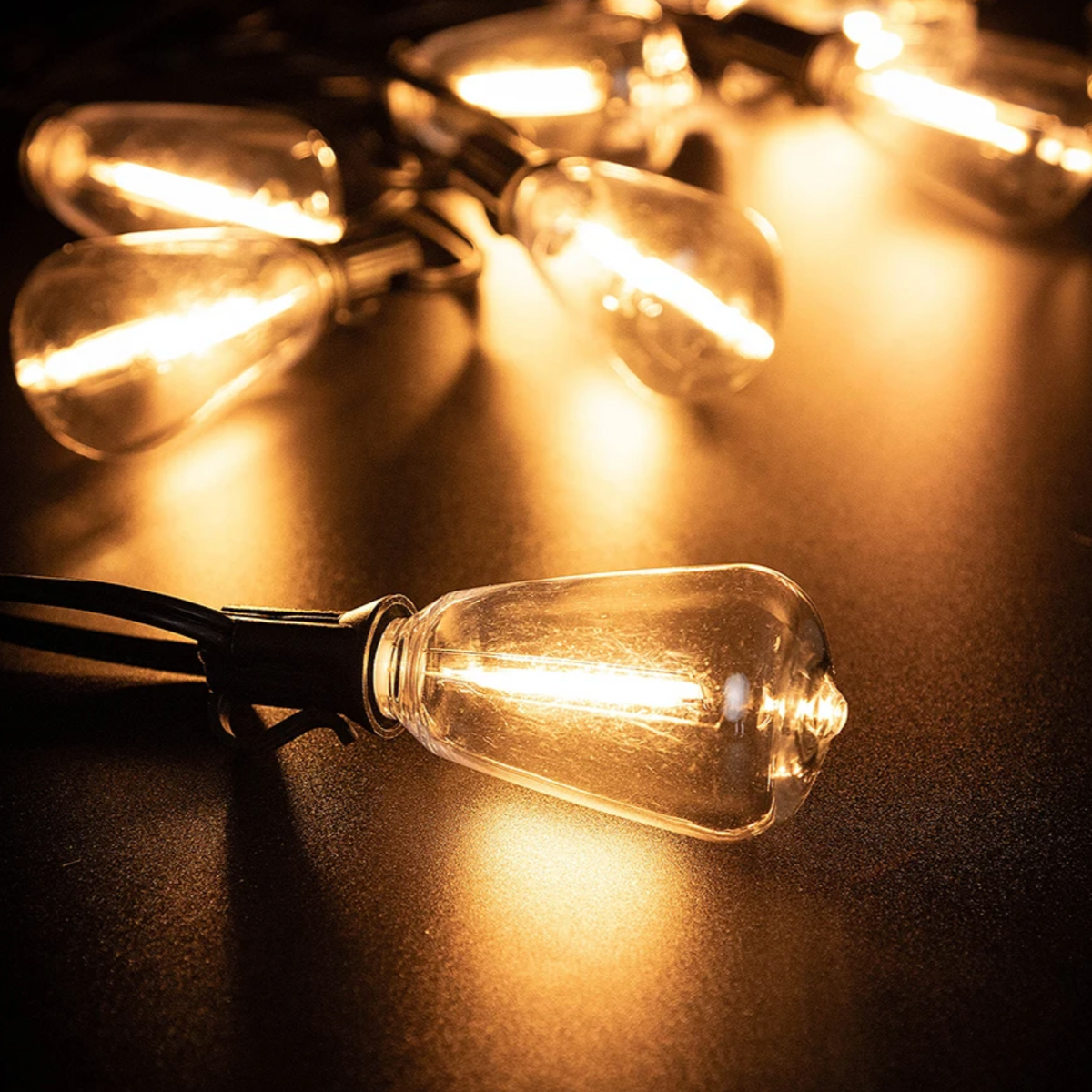 Outdoor Festoon Lights, 10 m with 15 Shatterproof Bulbs, IP44