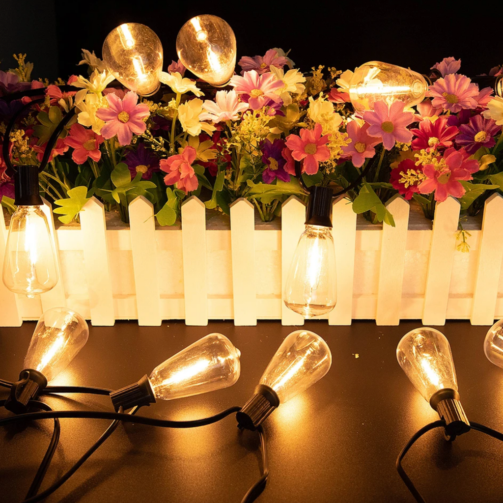 Outdoor Festoon Lights, 10 m with 15 Shatterproof Bulbs, IP44