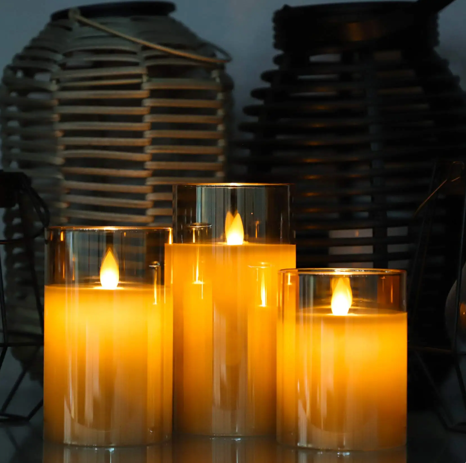 Flameless LED Candles Set of 3 with Timer and Remote Control
