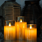 Flameless LED Candles Set of 3 with Timer and Remote Control