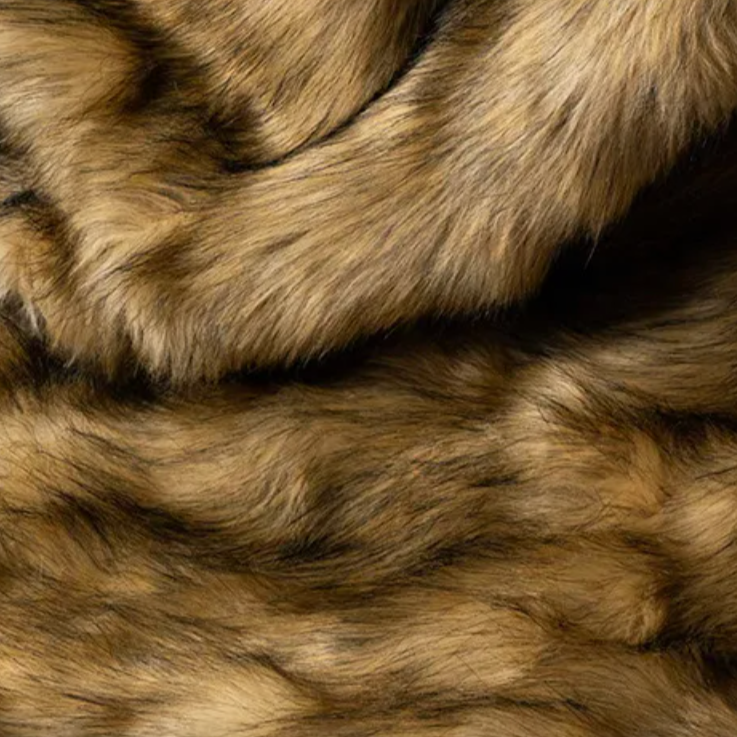 Faux Fur Throw 200 x 150cm, Fox Print, Four Colours