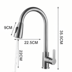 Pull-Out Kitchen Tap with Spray Head, 360 Degree Swivel