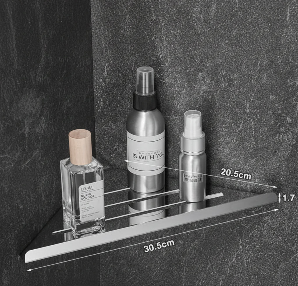 Stainless Steel Corner Shower Shelf, Wall Mounted