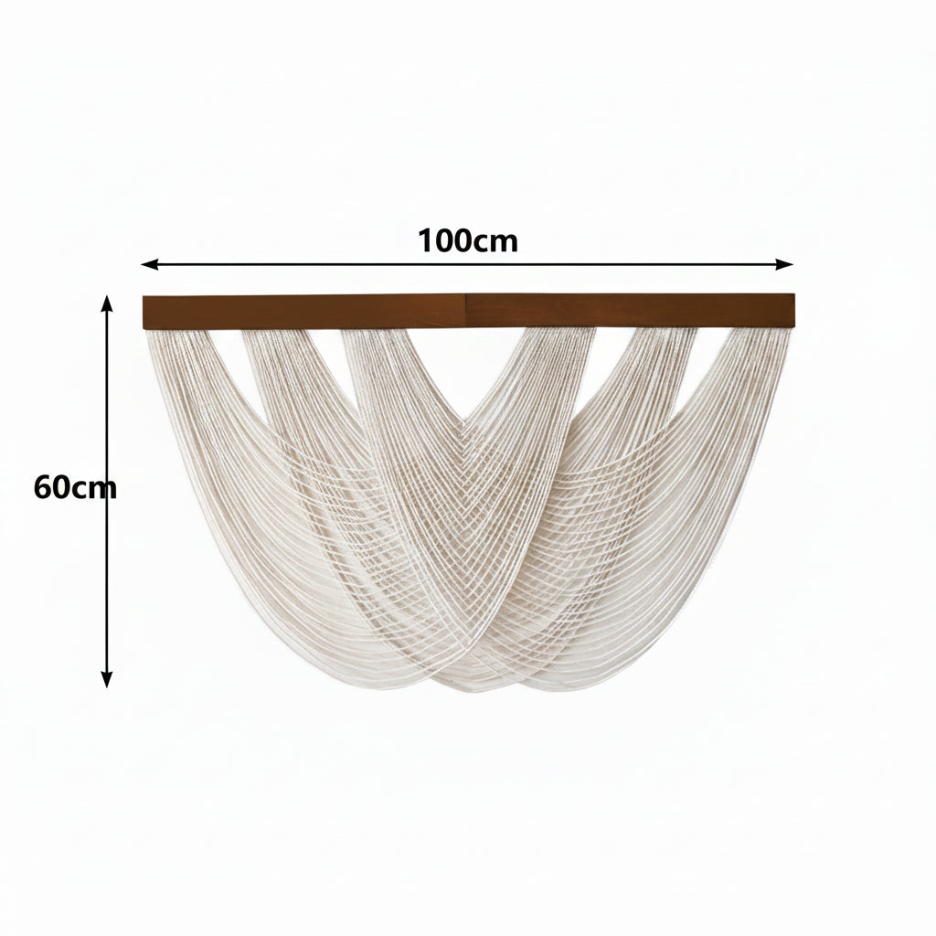 Macrame Cotton Wall Hanging, 100 x 60 cm, Boho Style
