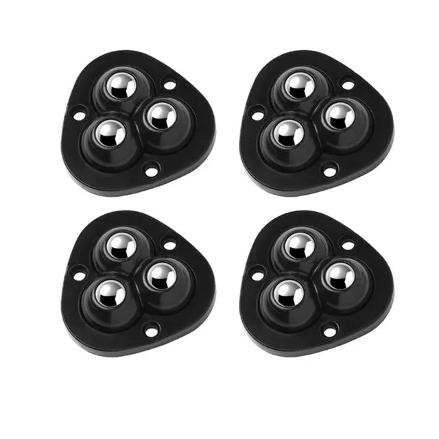 Self-Adhesive Furniture Castors, No Drilling, Set of 4, 100 kg